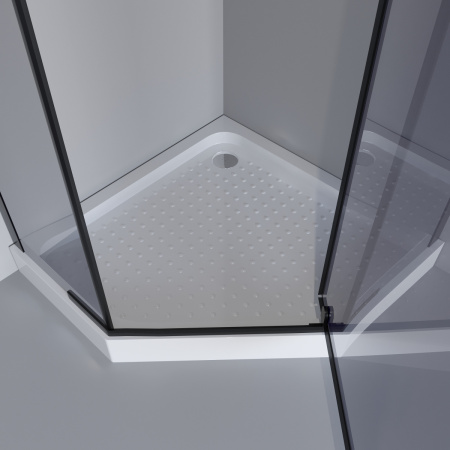 Душевой уголок Niagara Eco _0091432DT 90х90 стекло тонированное профиль черный с поддоном